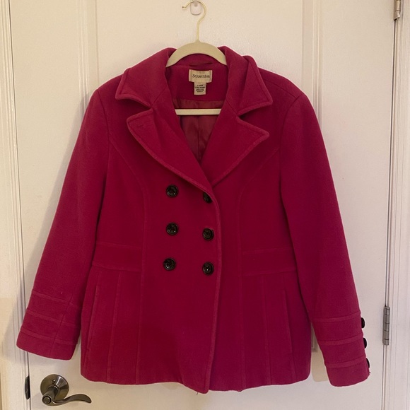 Hot pink pea coat - Picture 1 of 4